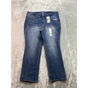 New Time & True Mid Rise Bootcut Stretch Jeans Womens Plus Sz 24 Blue Western
